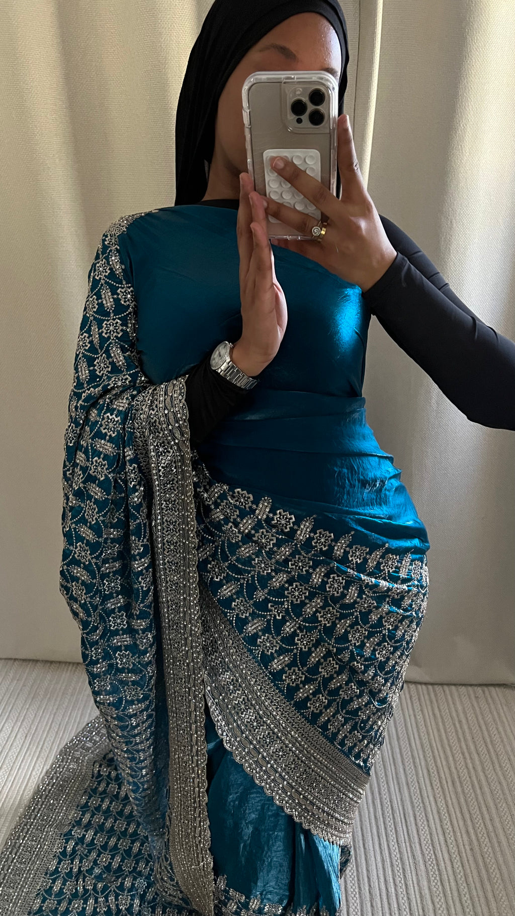Saree Maya bleu