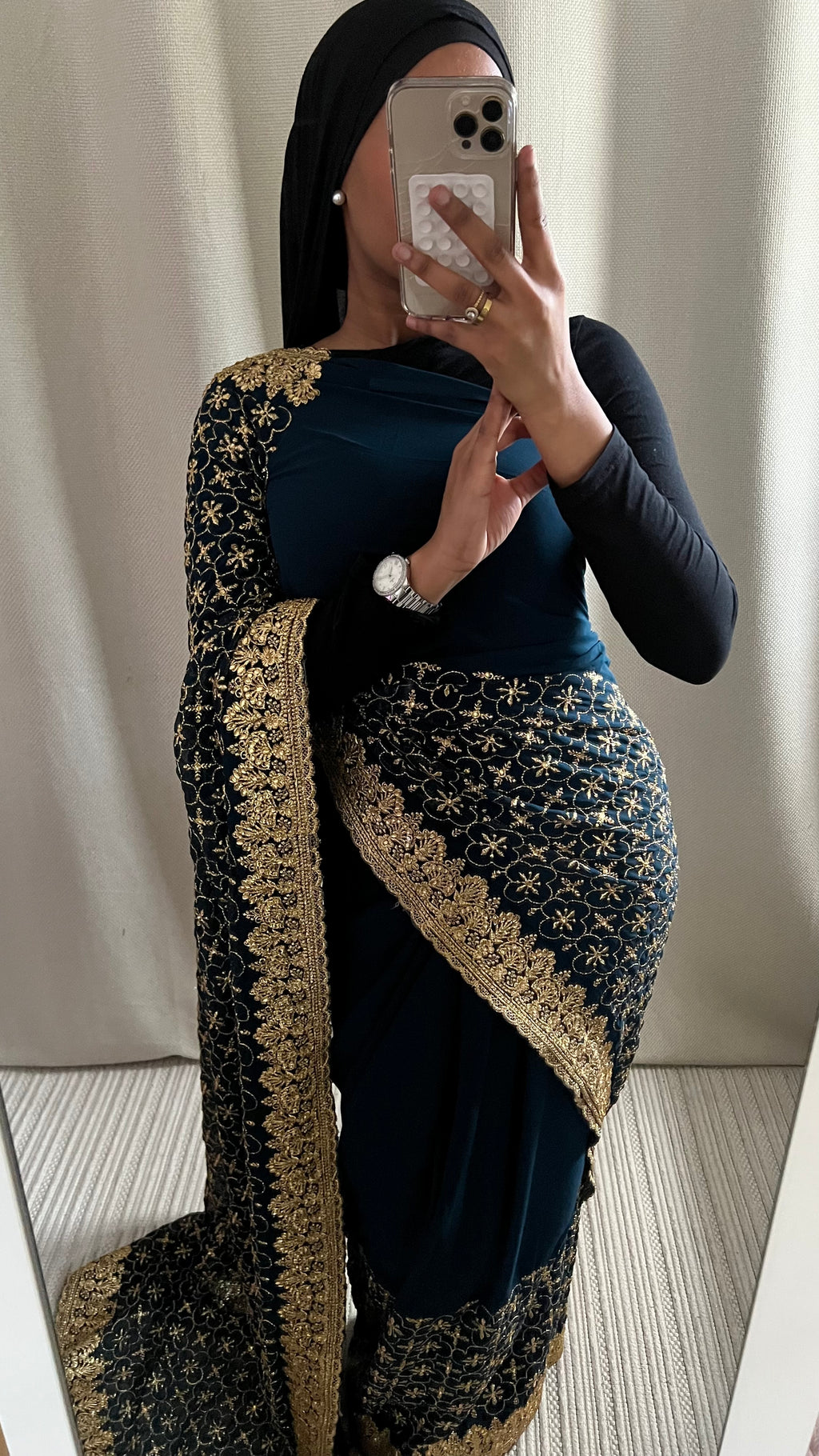 Saree Safiya bleu
