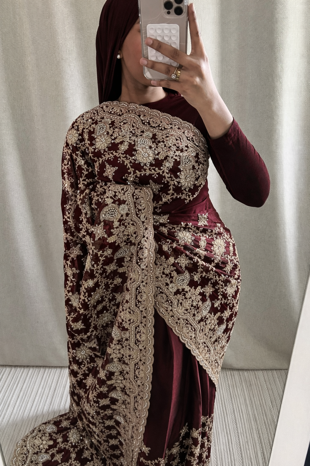 Saree Soraya bordeaux