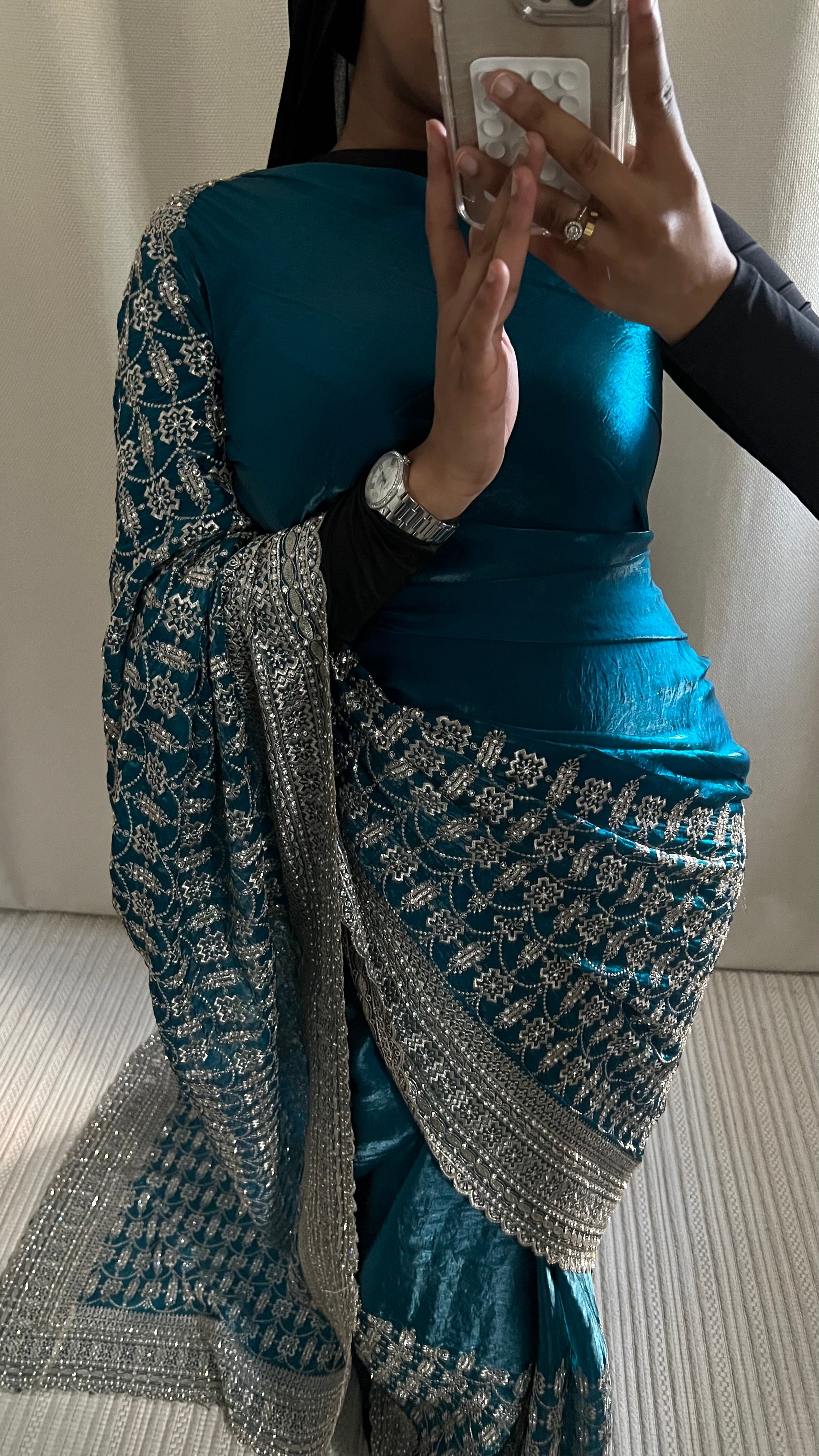 Saree Maya bleu