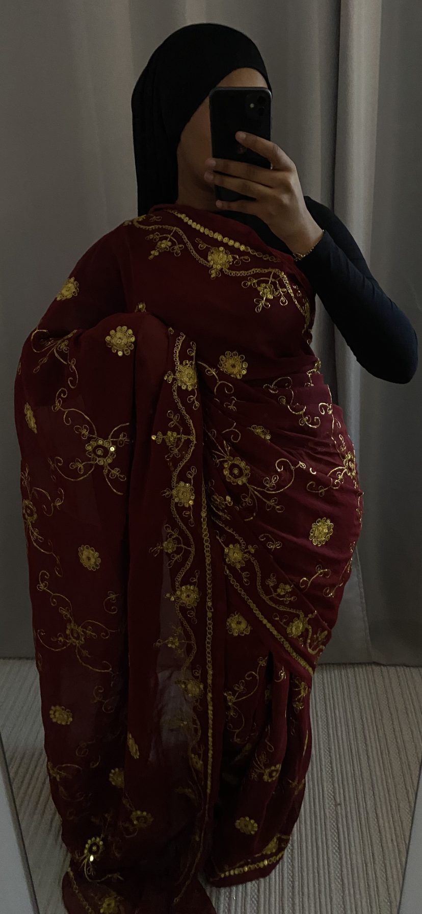 Saree Melia bordeau