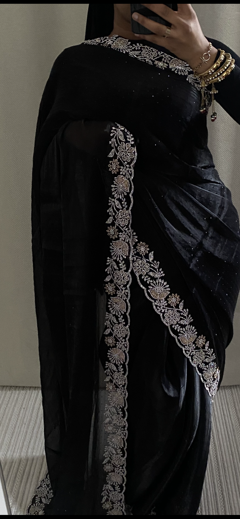 Saree orgenza noir