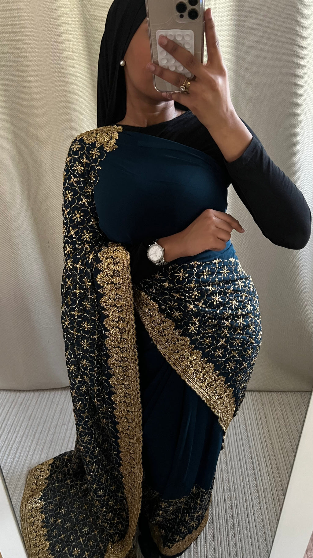 Saree Safiya bleu