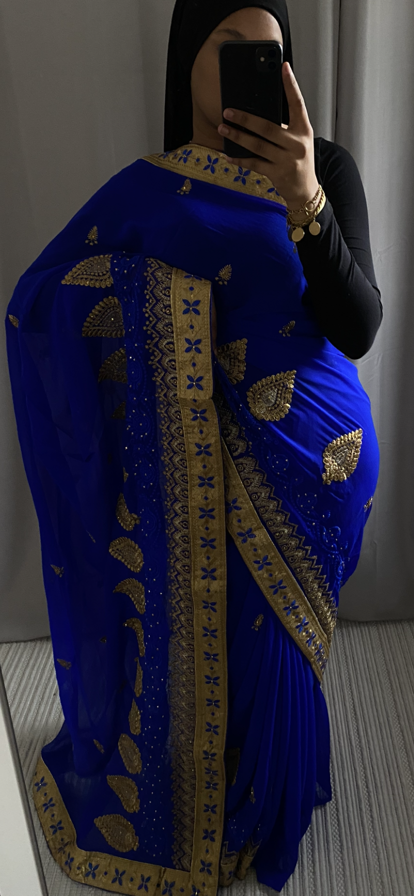 Saree Milla bleu