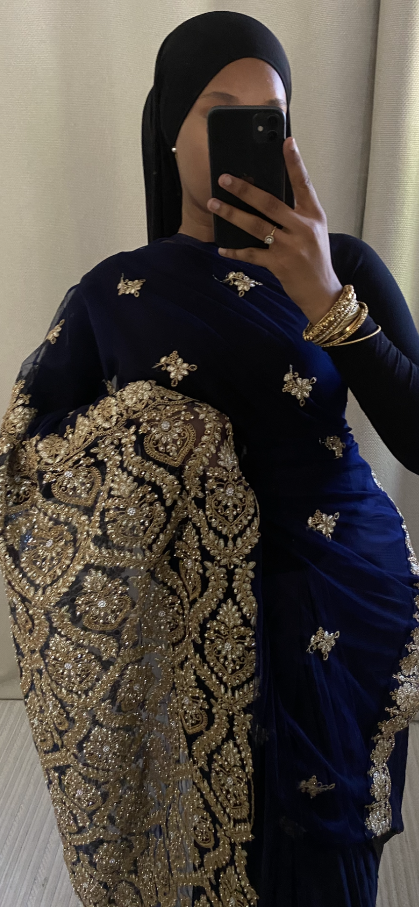 Saree Imane bleu