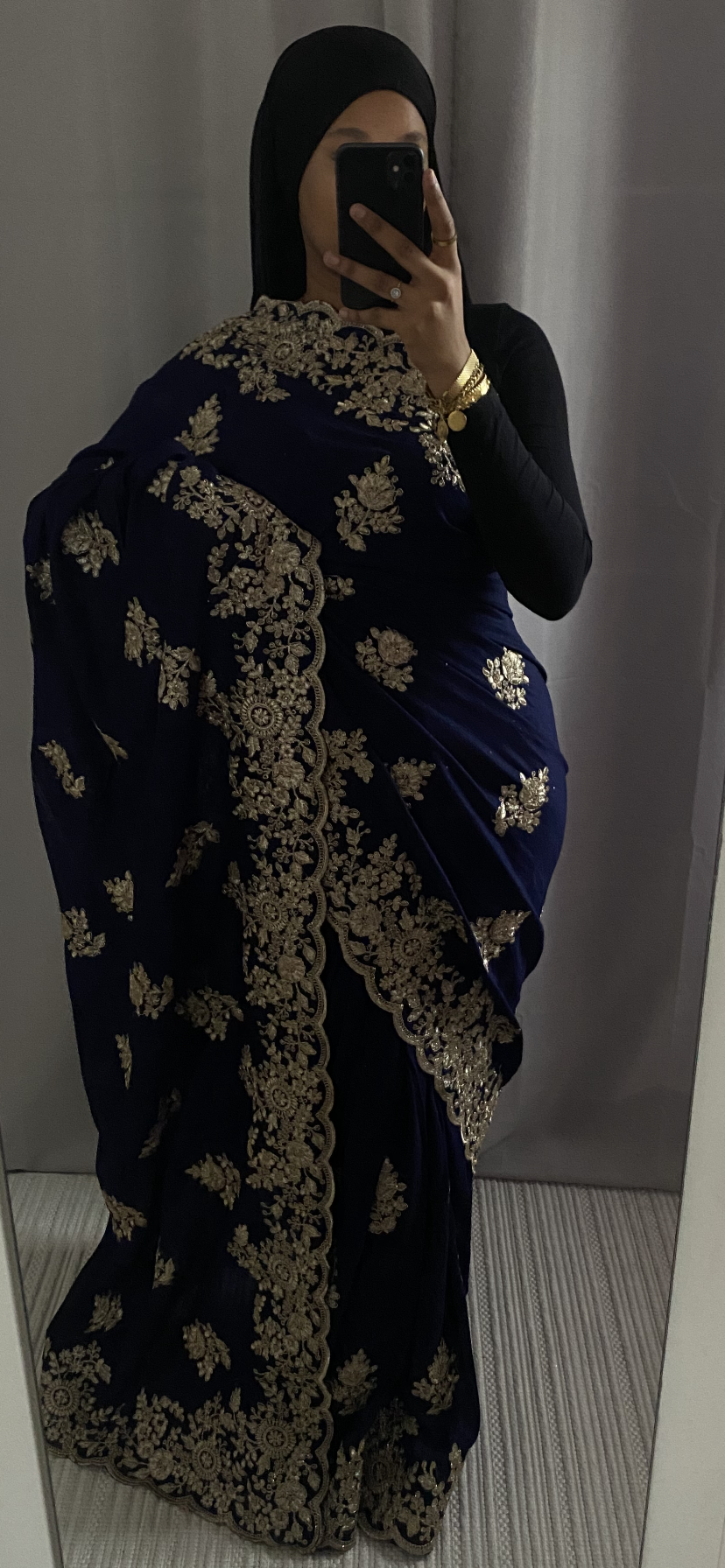 Saree Nour bleu