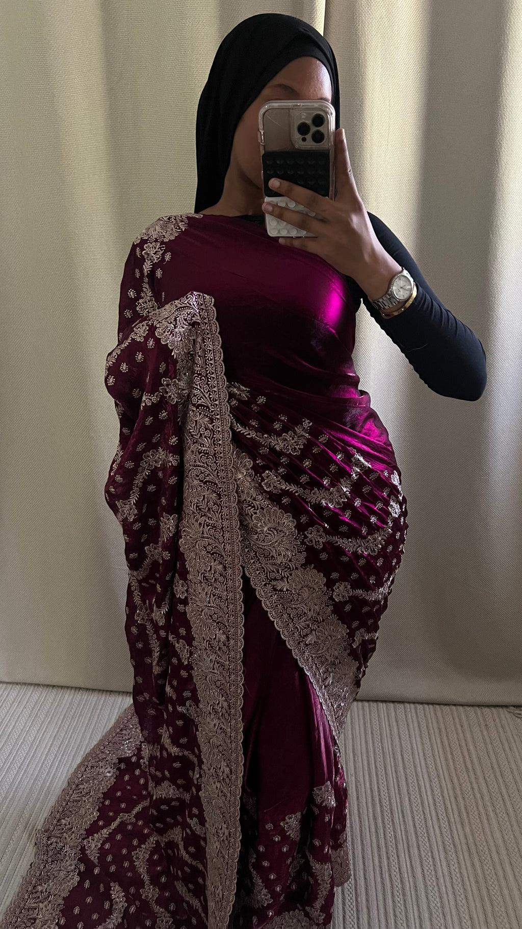 Saree Laya violet