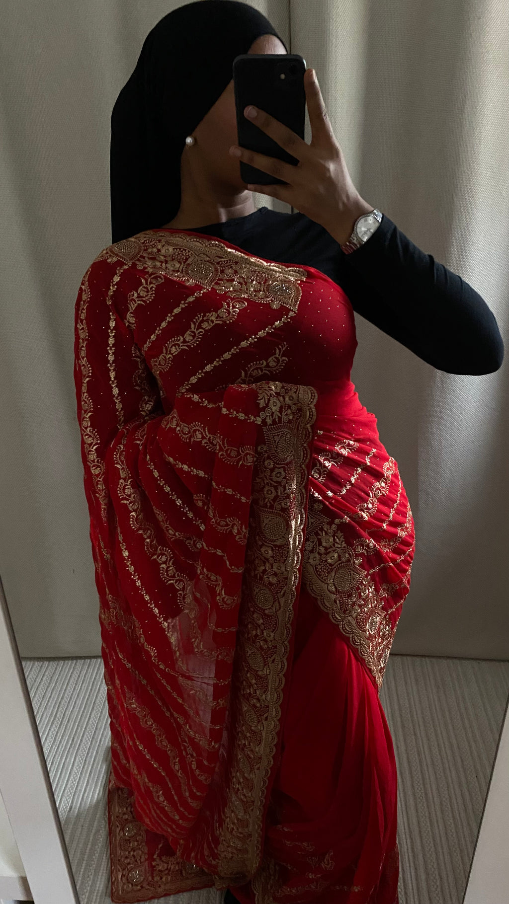 Saree Madi rouge