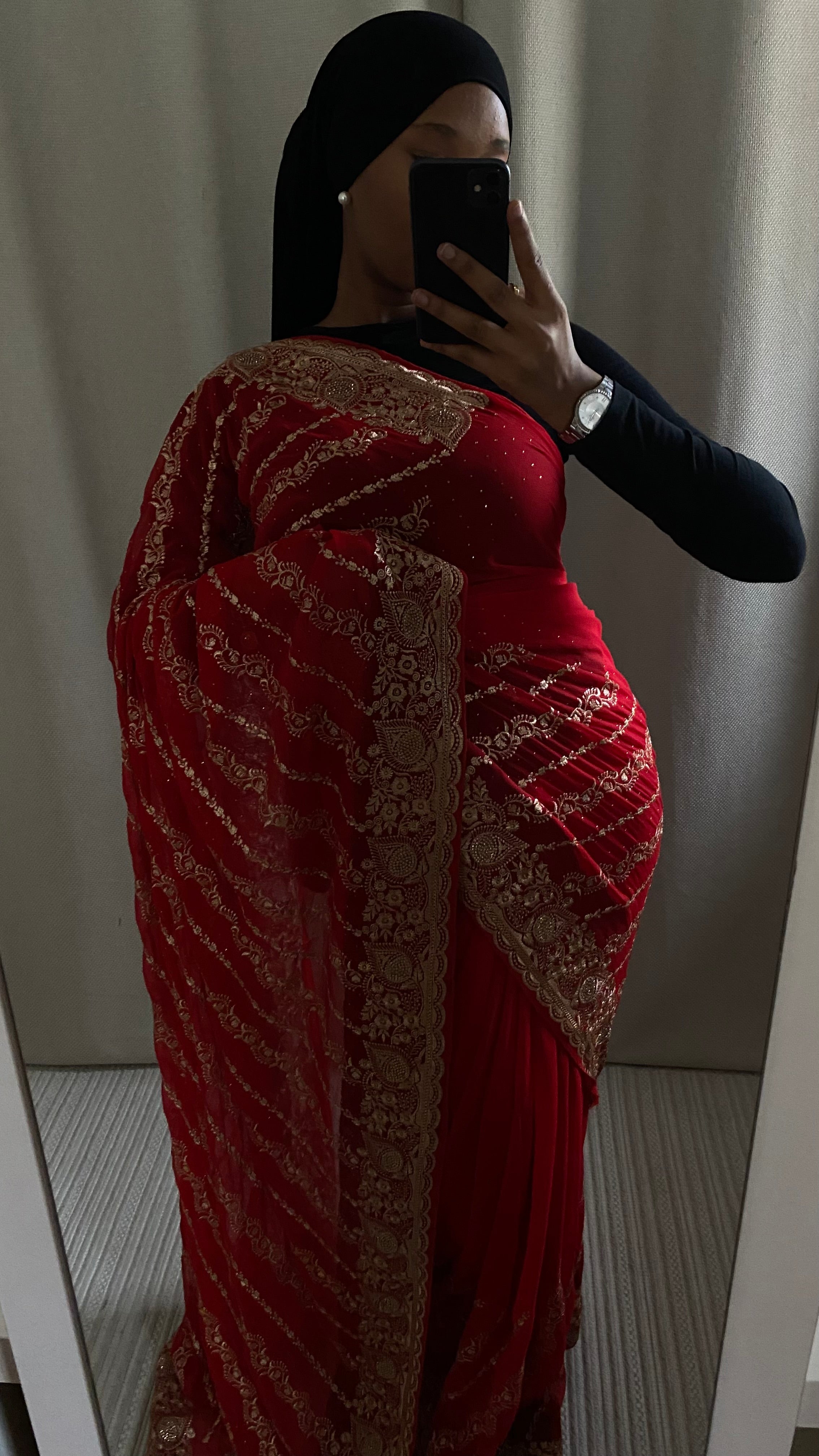 Saree Madi rouge