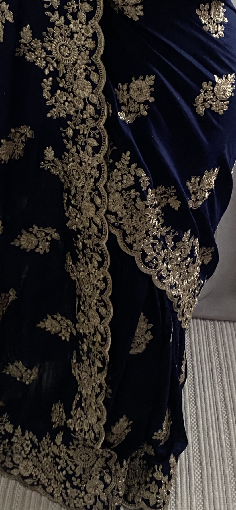 Saree Nour bleu