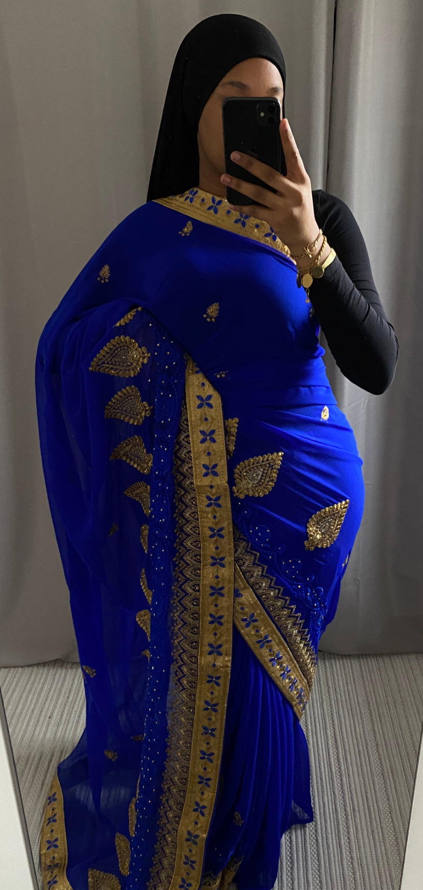 Saree Milla bleu