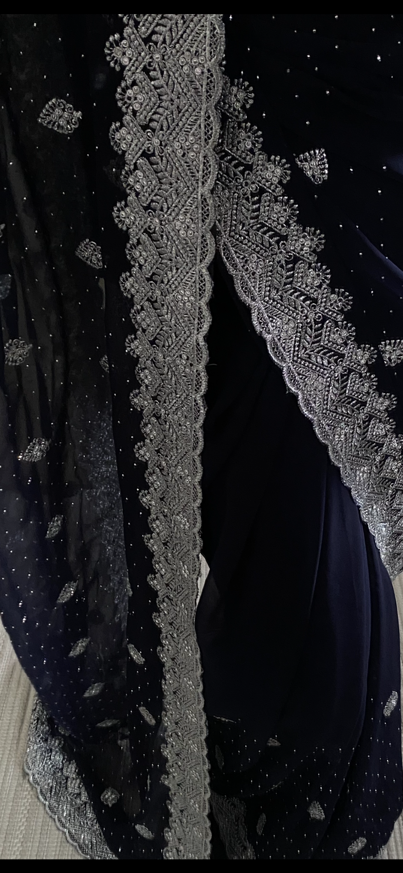 Saree Houriya bleu