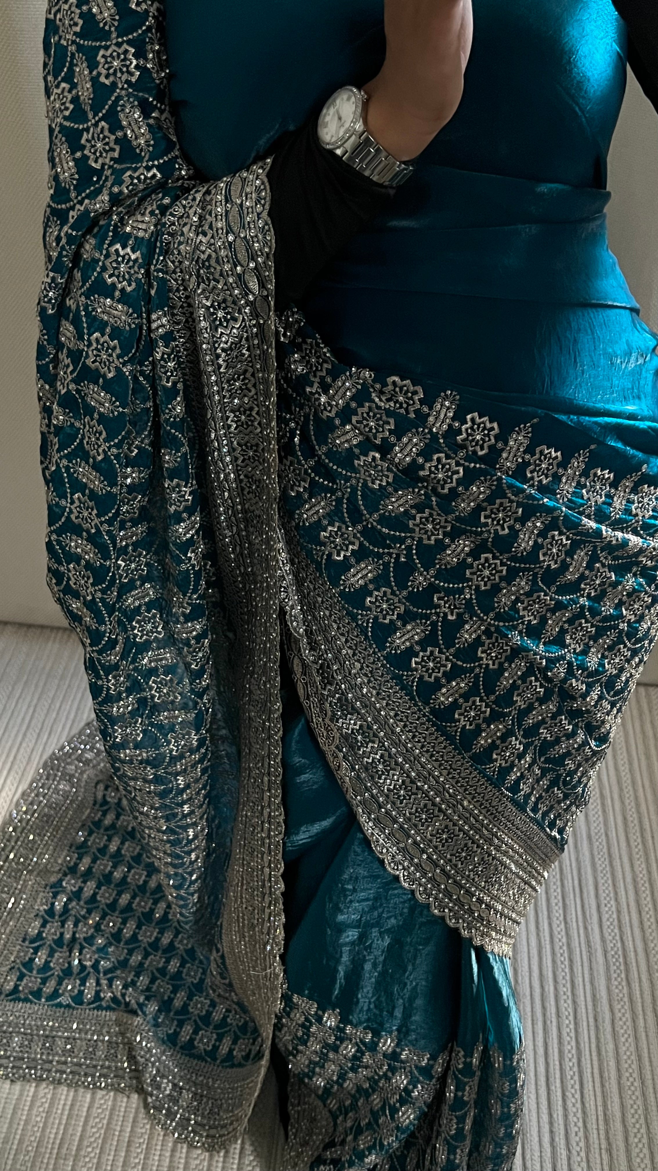 Saree Maya bleu