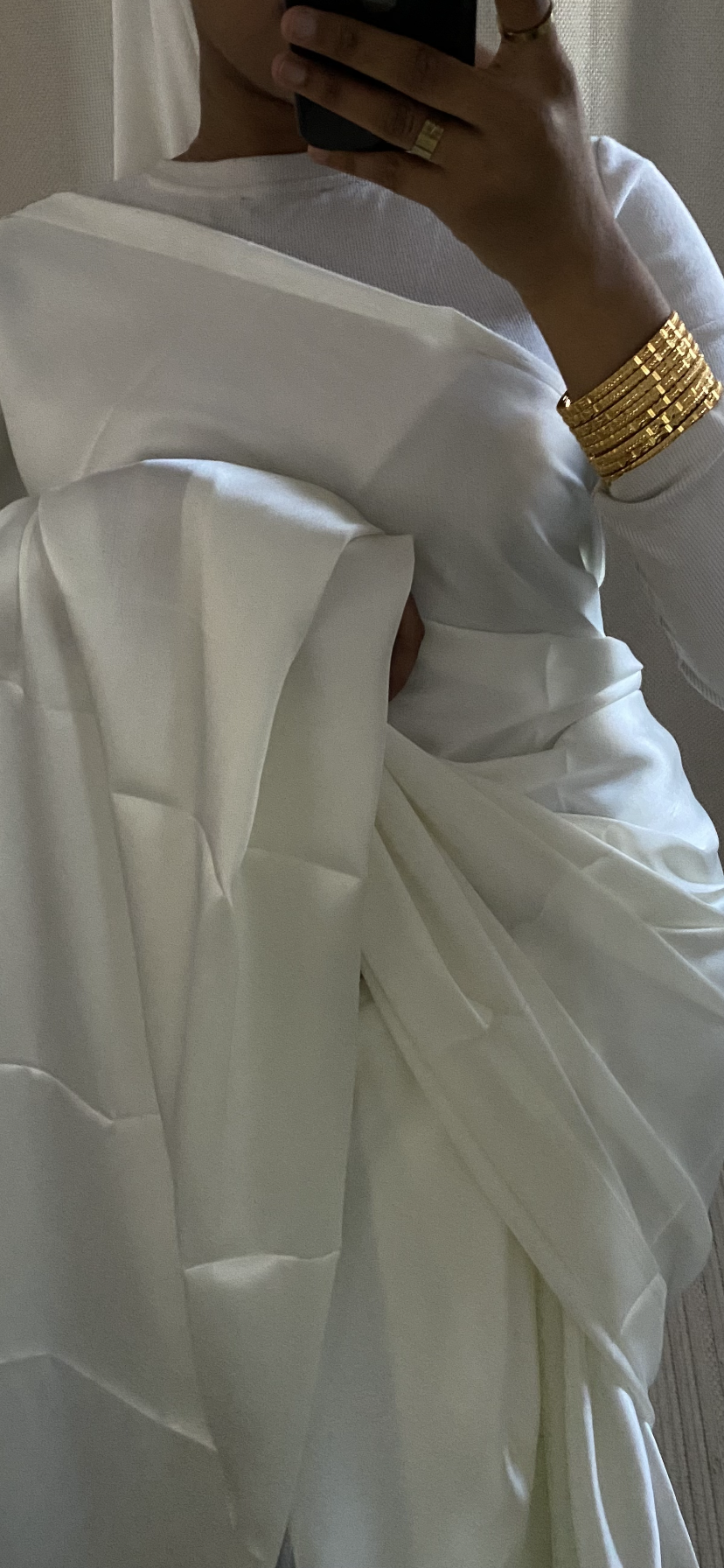 Saree satin uni