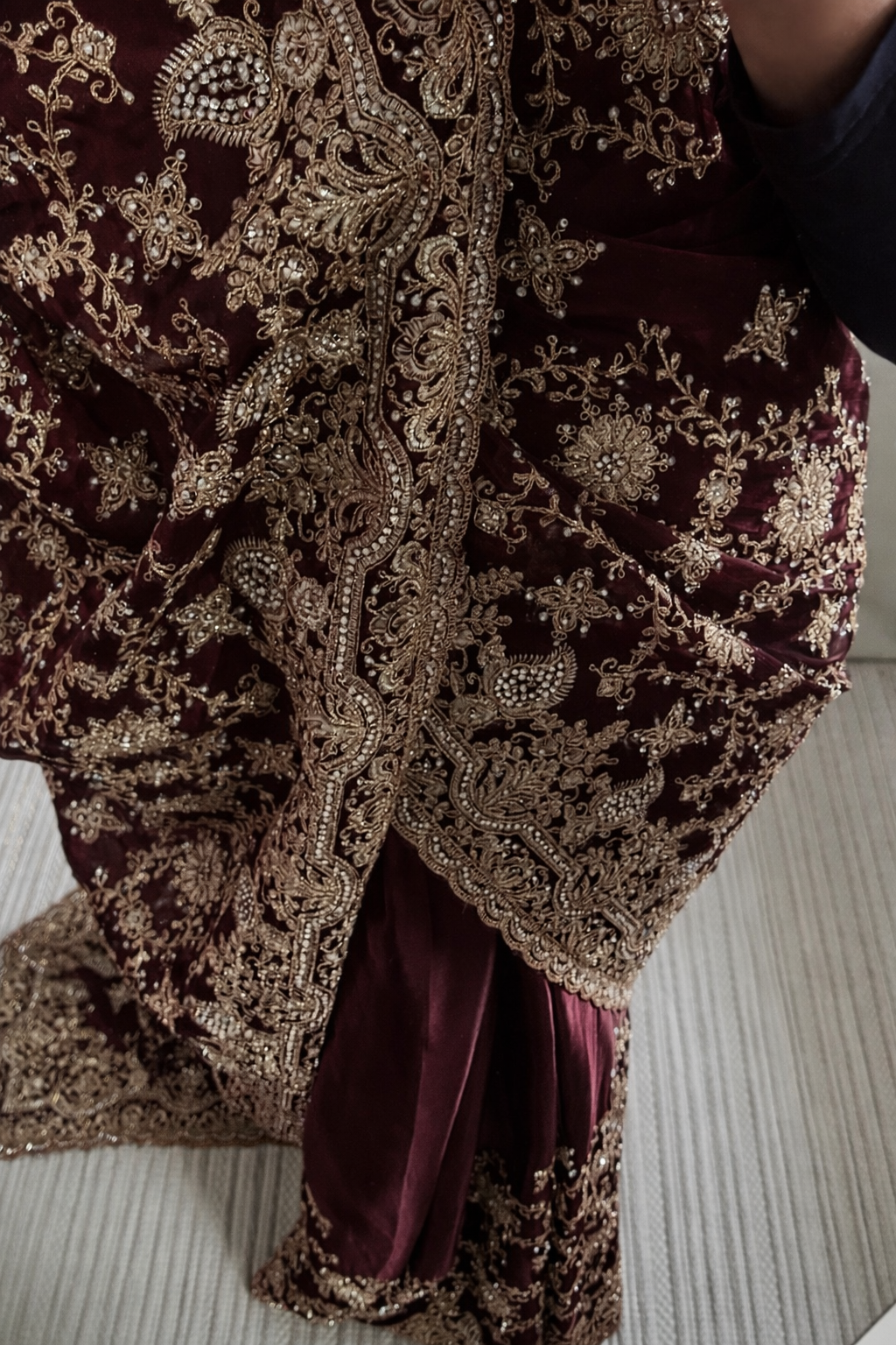 Saree Soraya bordeaux