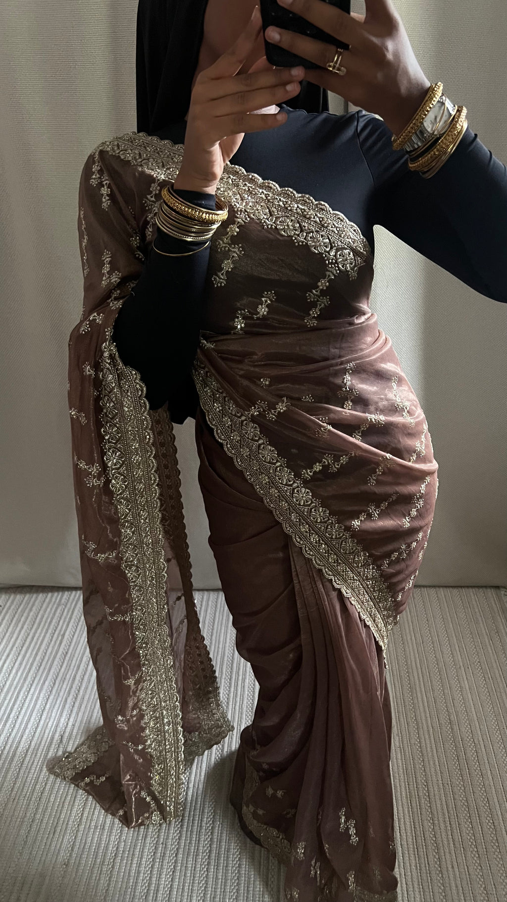Saree Myah marron