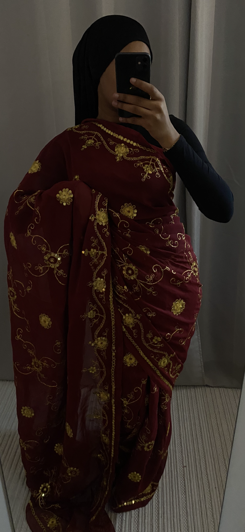 Saree Melia bordeau