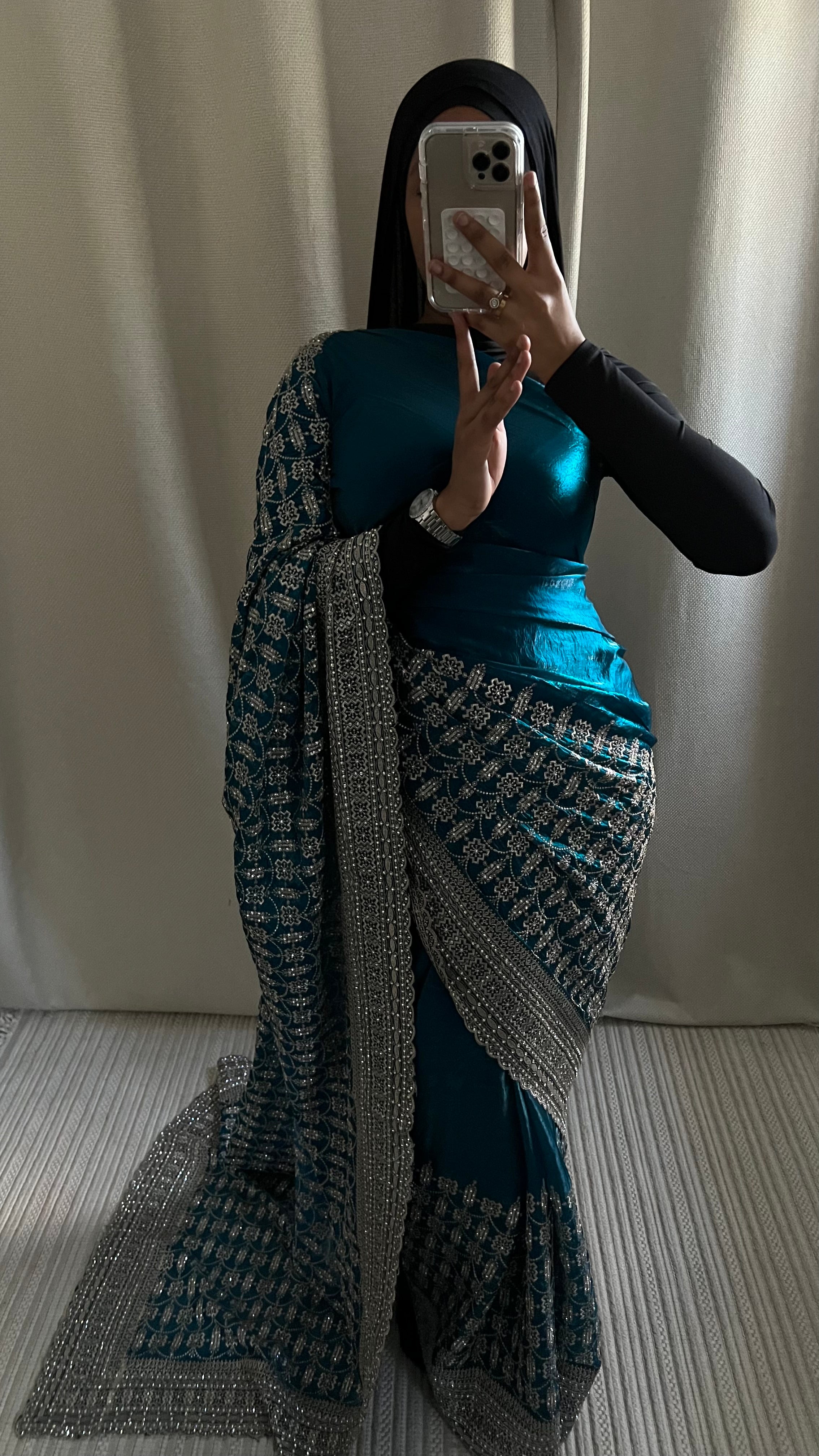 Saree Maya bleu