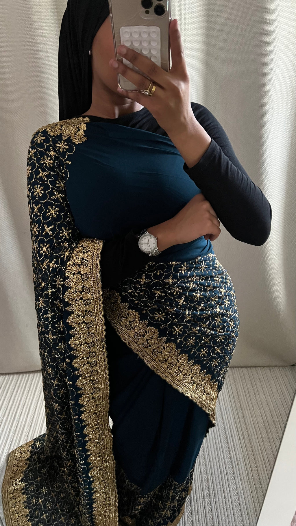 Saree Safiya bleu