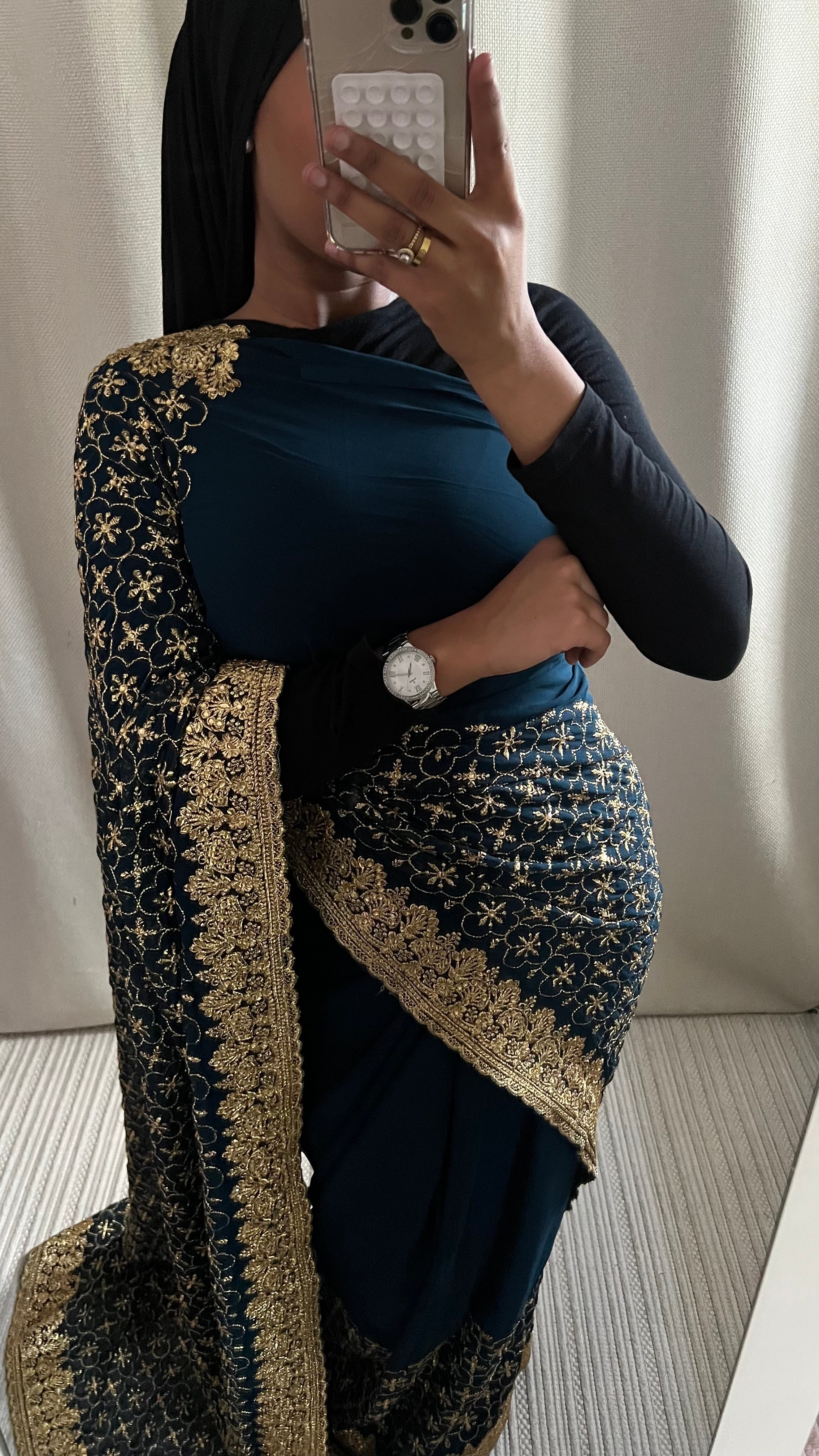 Saree Safiya bleu