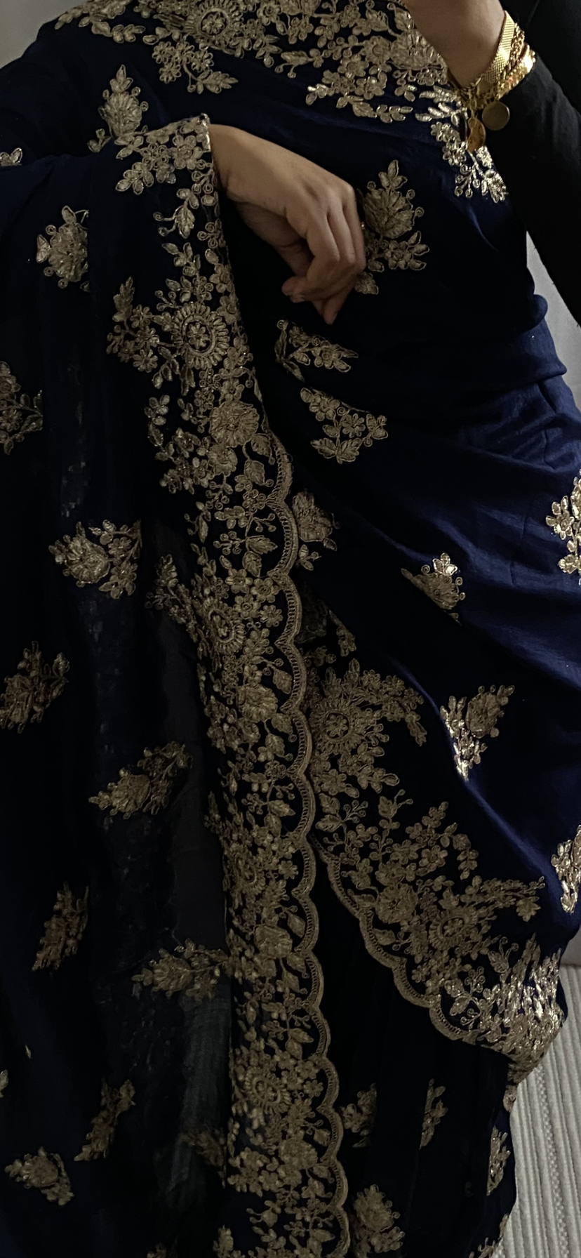 Saree Nour bleu