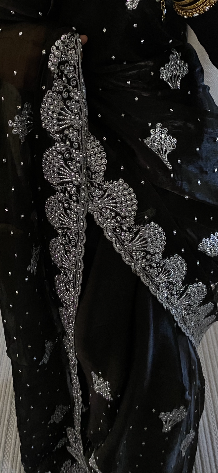 Saree Organza vert