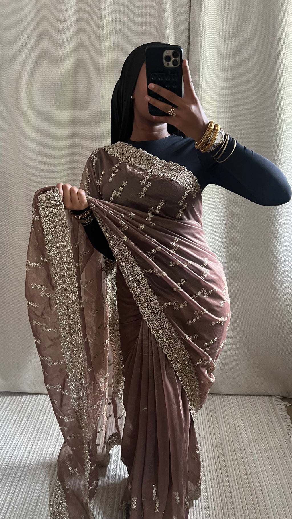 Saree Myah marron