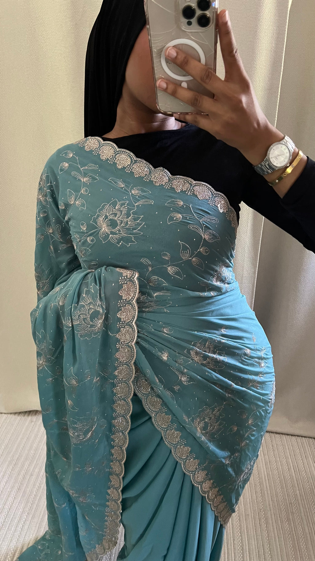 Saree Melia bleu