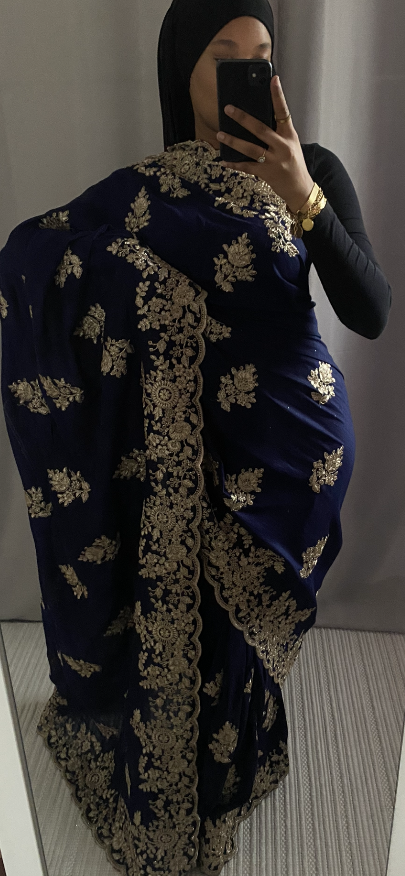 Saree Nour bleu