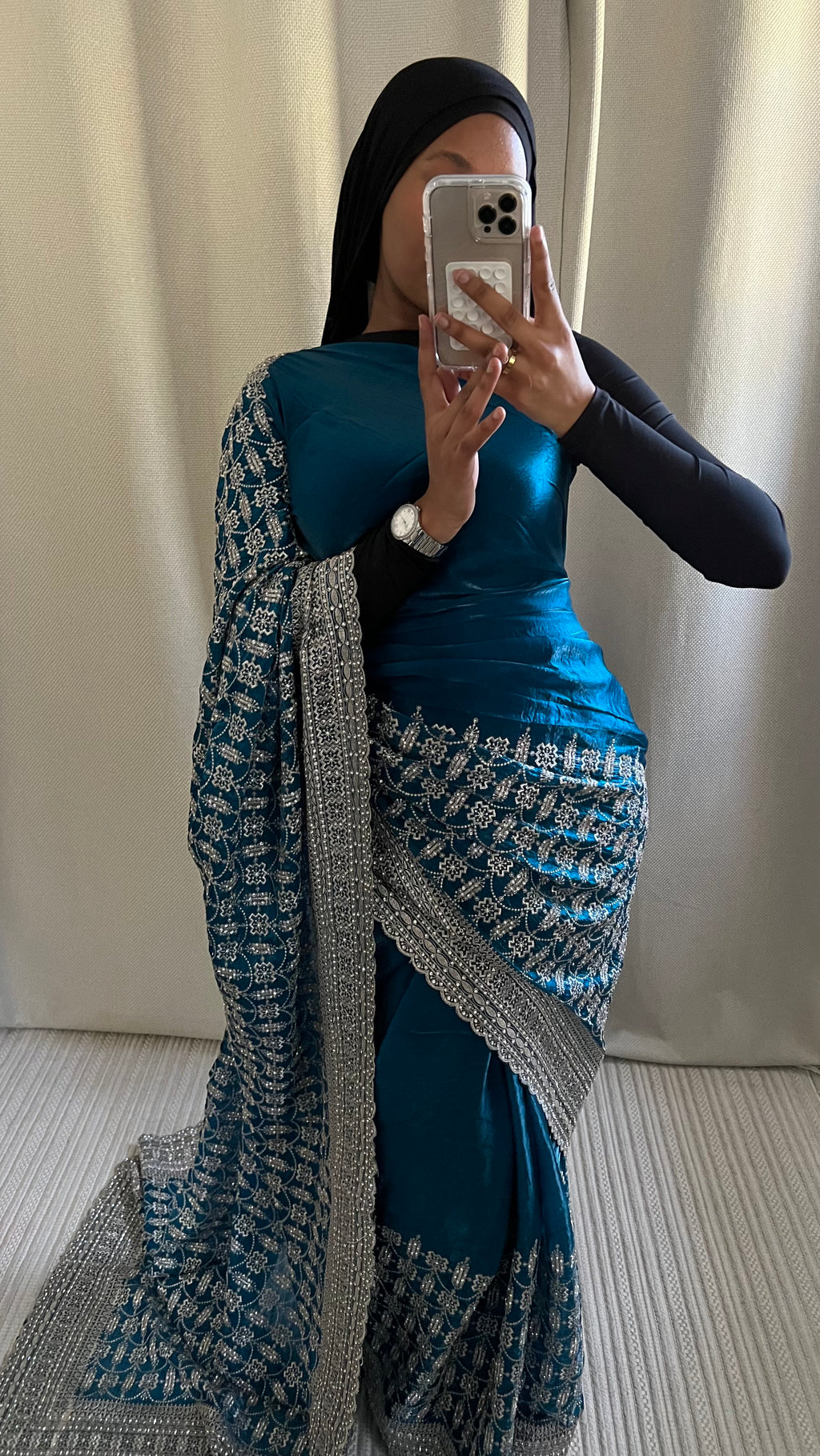 Saree Maya bleu