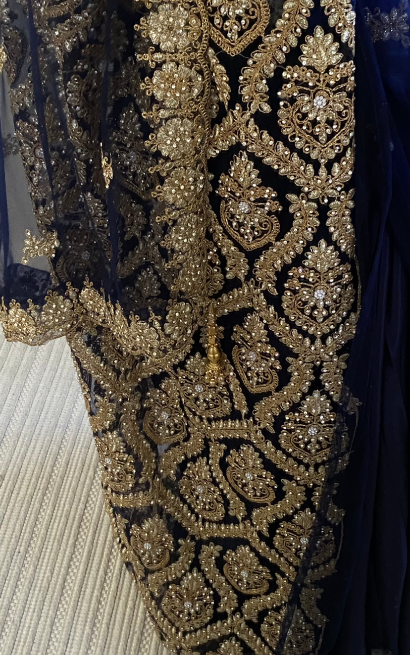 Saree Imane bleu
