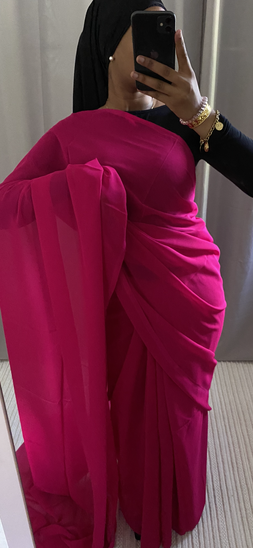 Saree uni rose