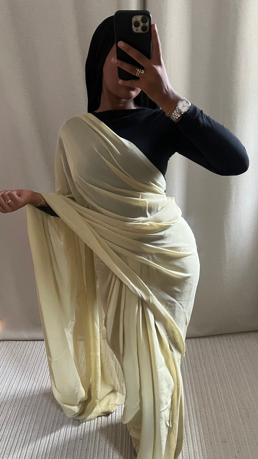 Saree Uni beige