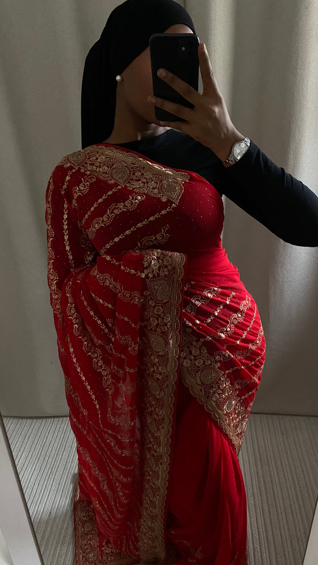 Saree Madi rouge