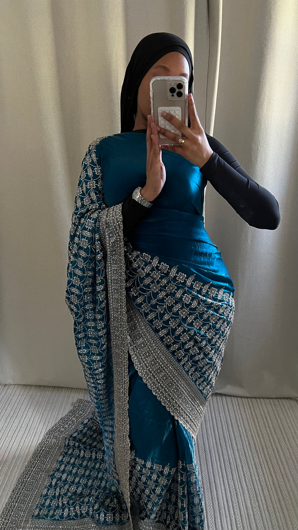Saree Maya bleu