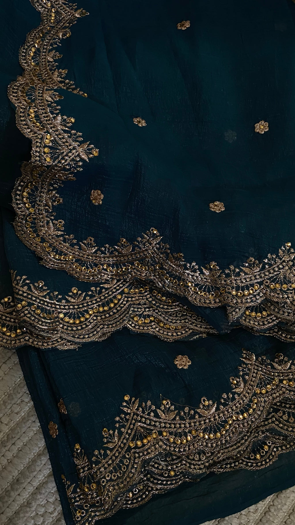 Saree Ilham bleu