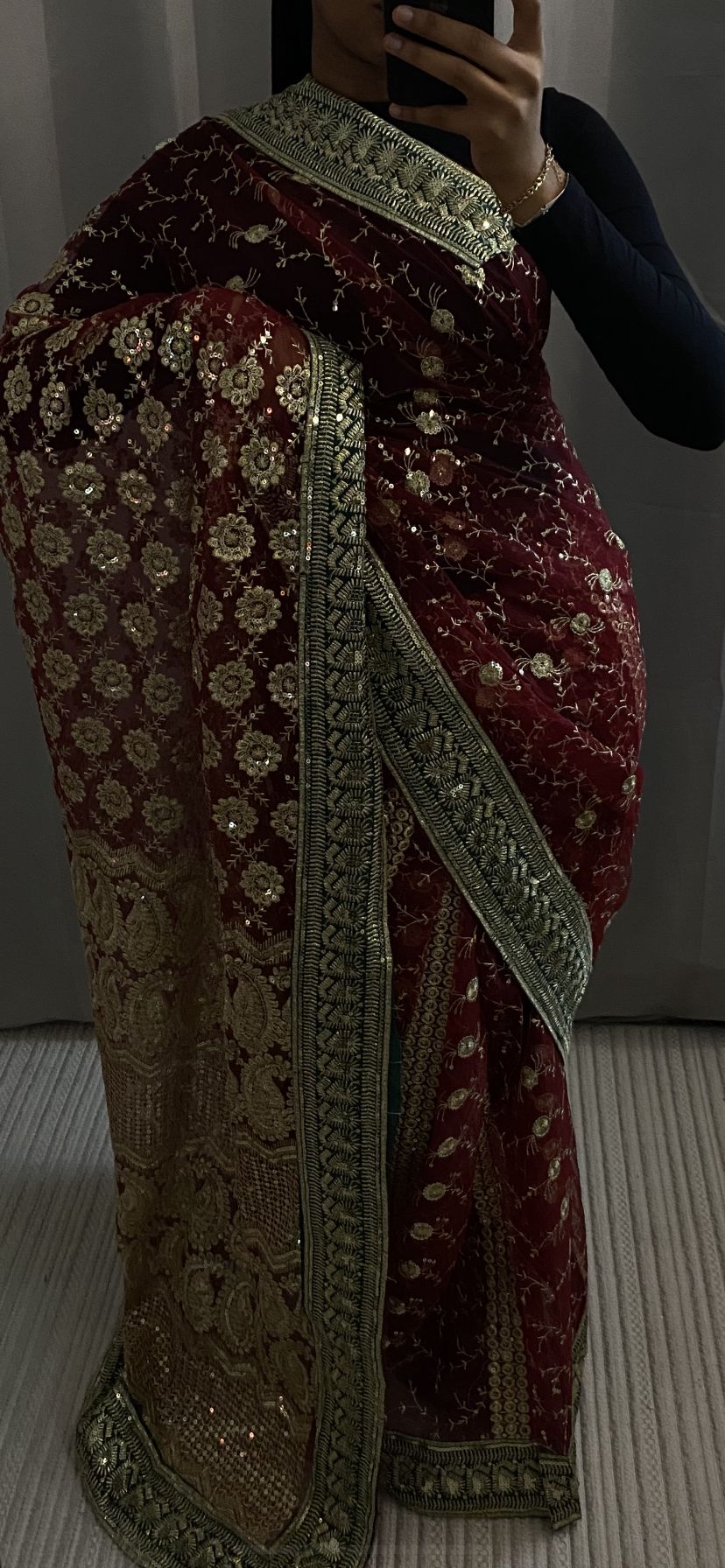 Saree Gold rouge