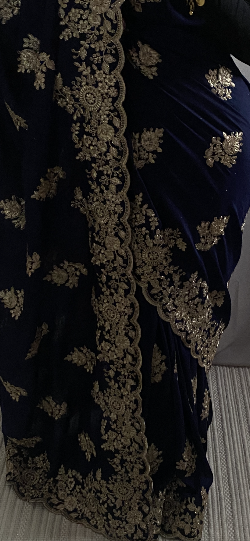 Saree Nour bleu