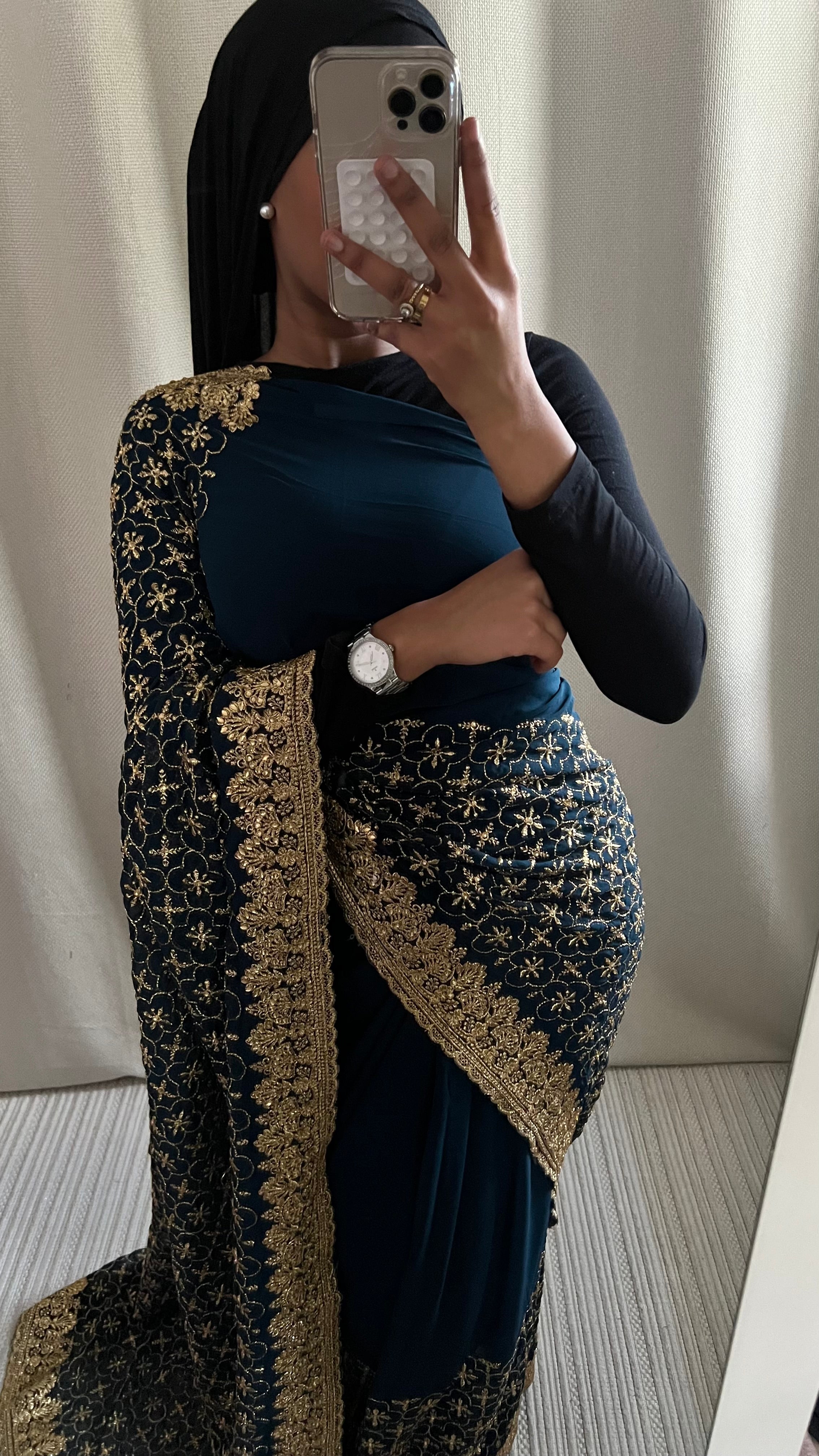 Saree Safiya bleu