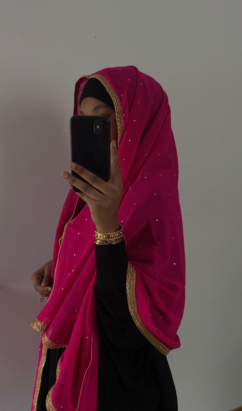 Dupatta Rose