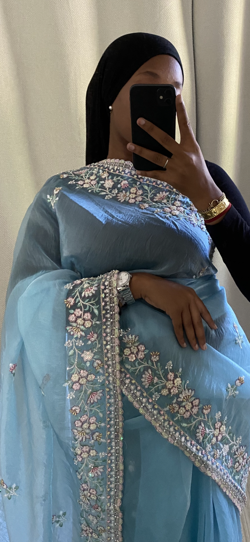 Saree Yasna bleu