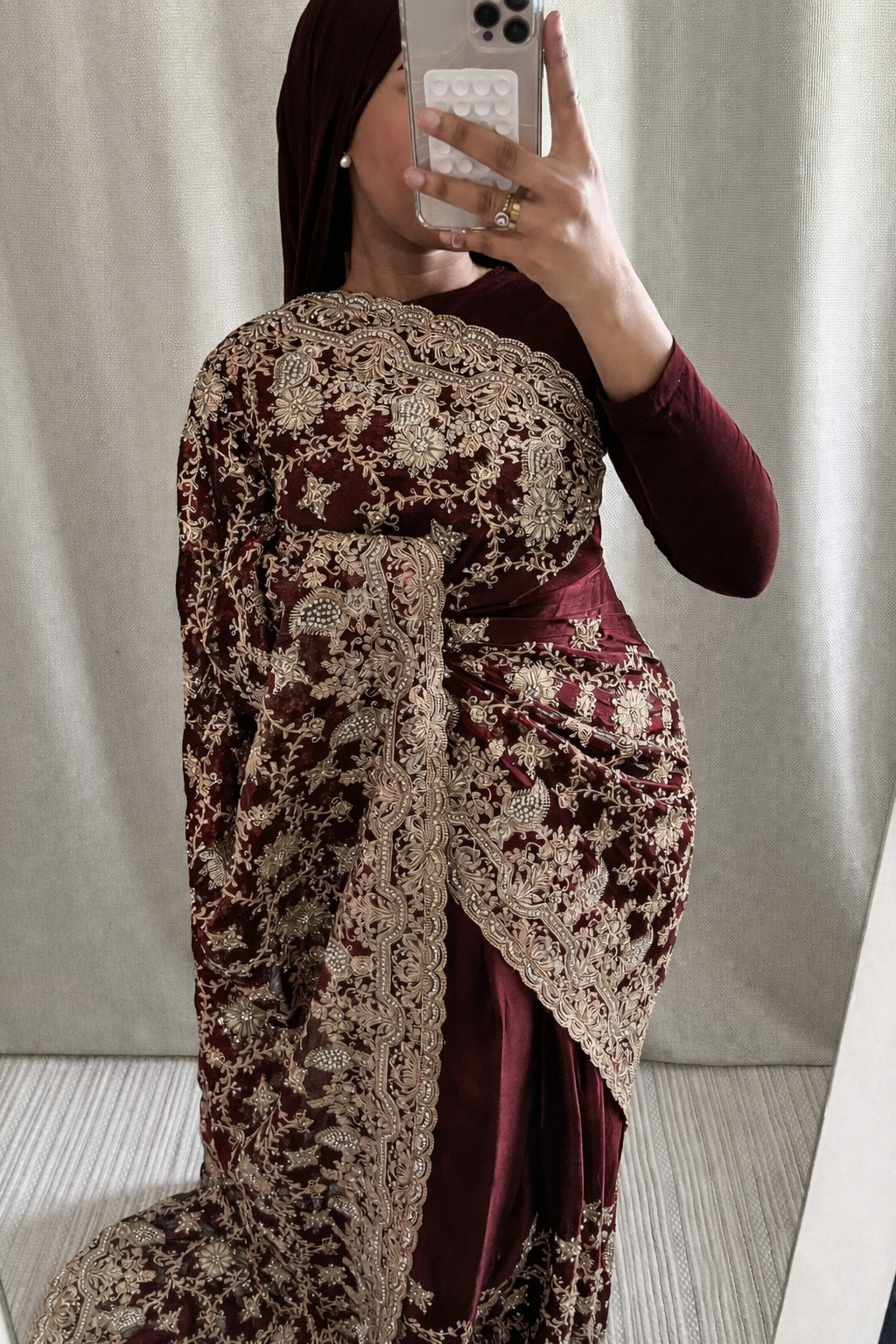 Saree Soraya bordeaux