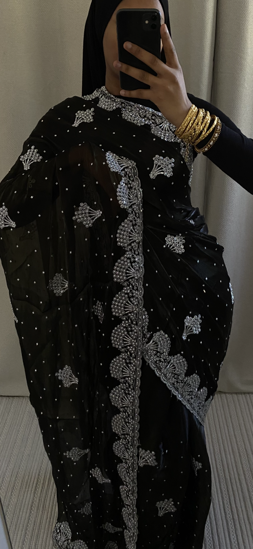 Saree Organza vert