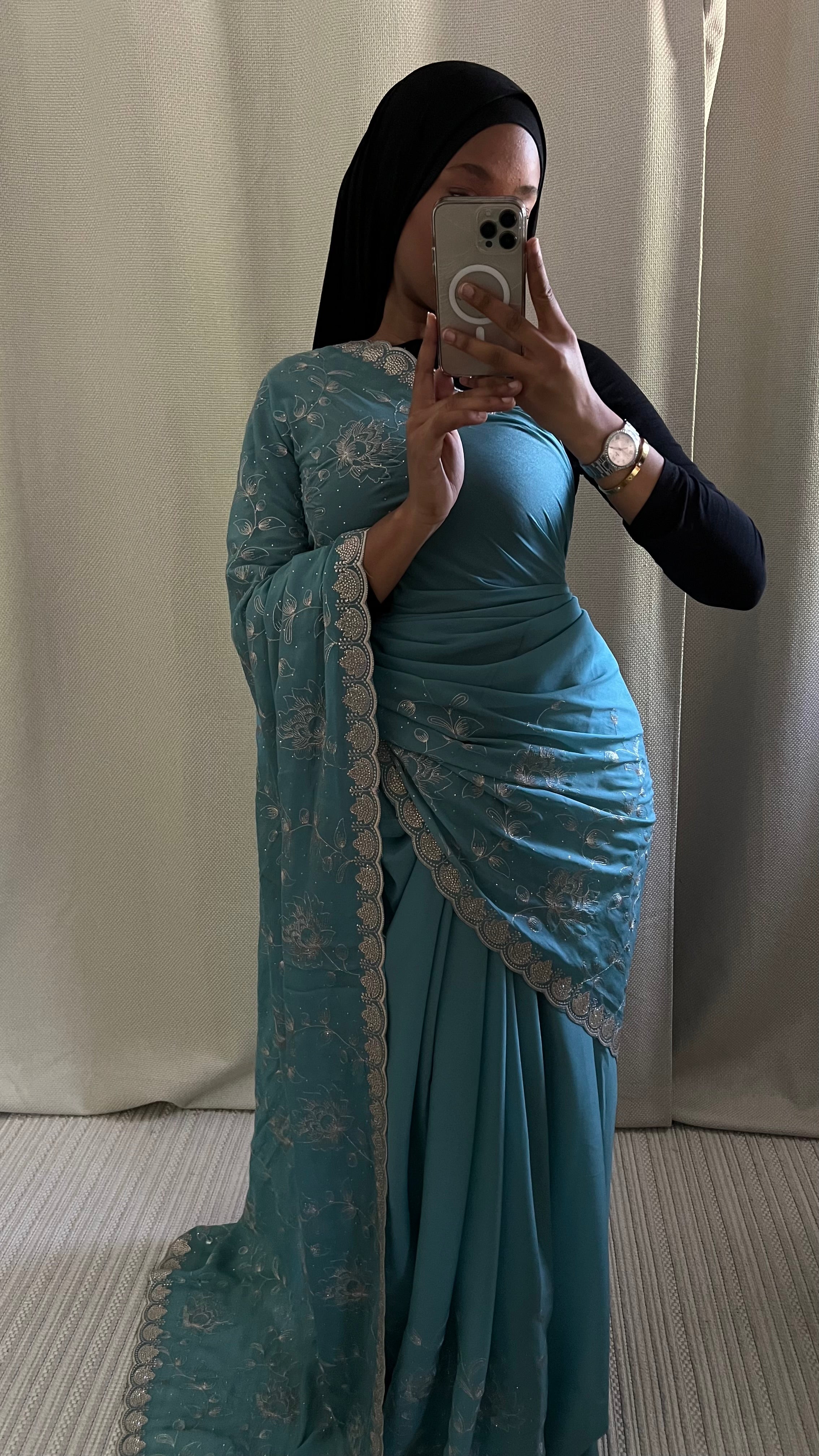 Saree Melia bleu