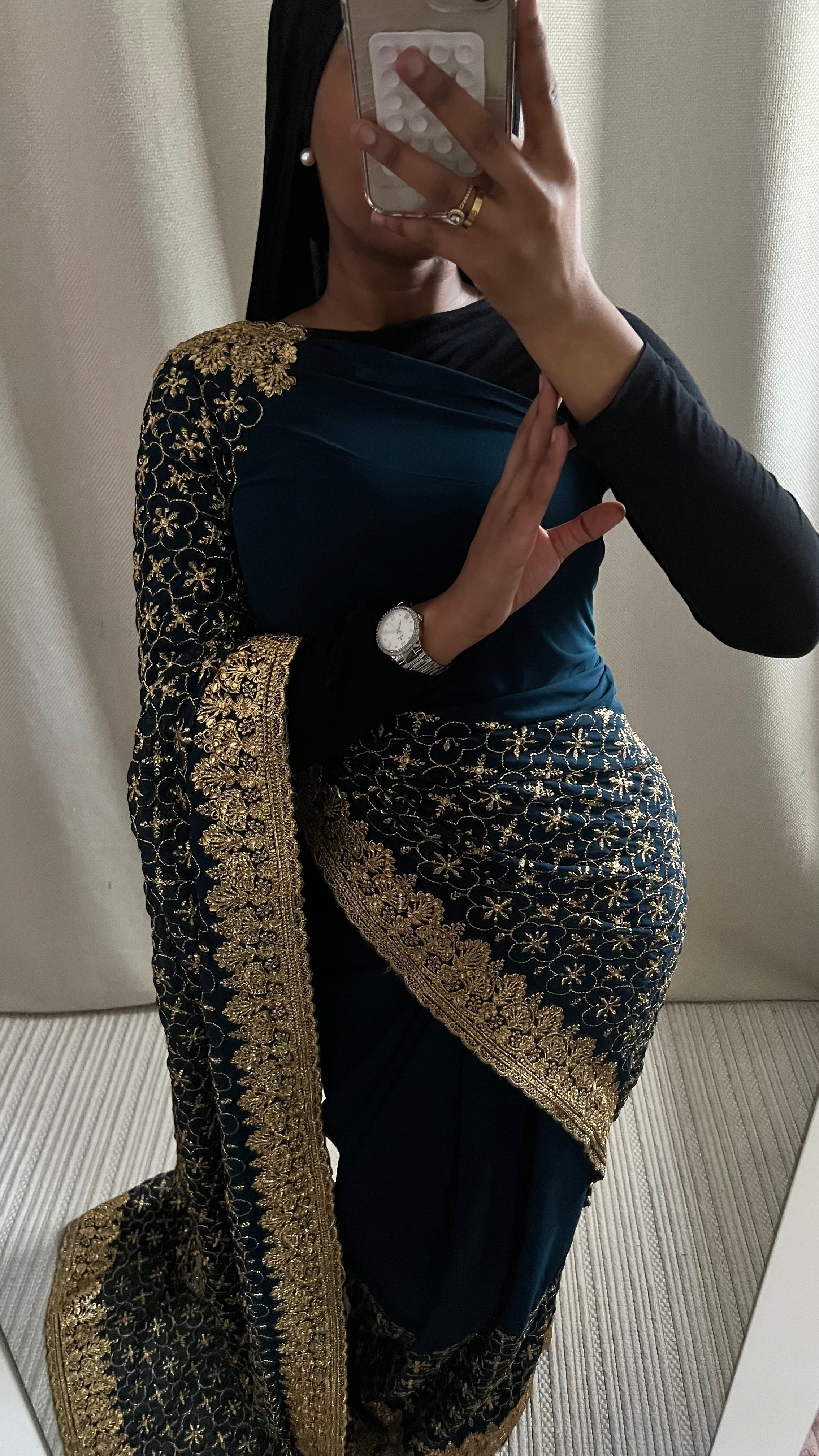 Saree Safiya bleu