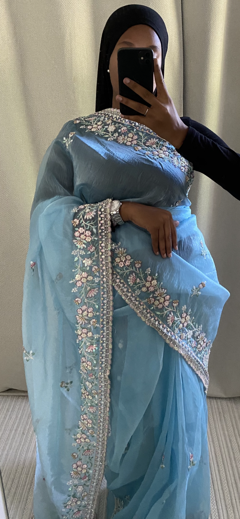 Saree Yasna bleu