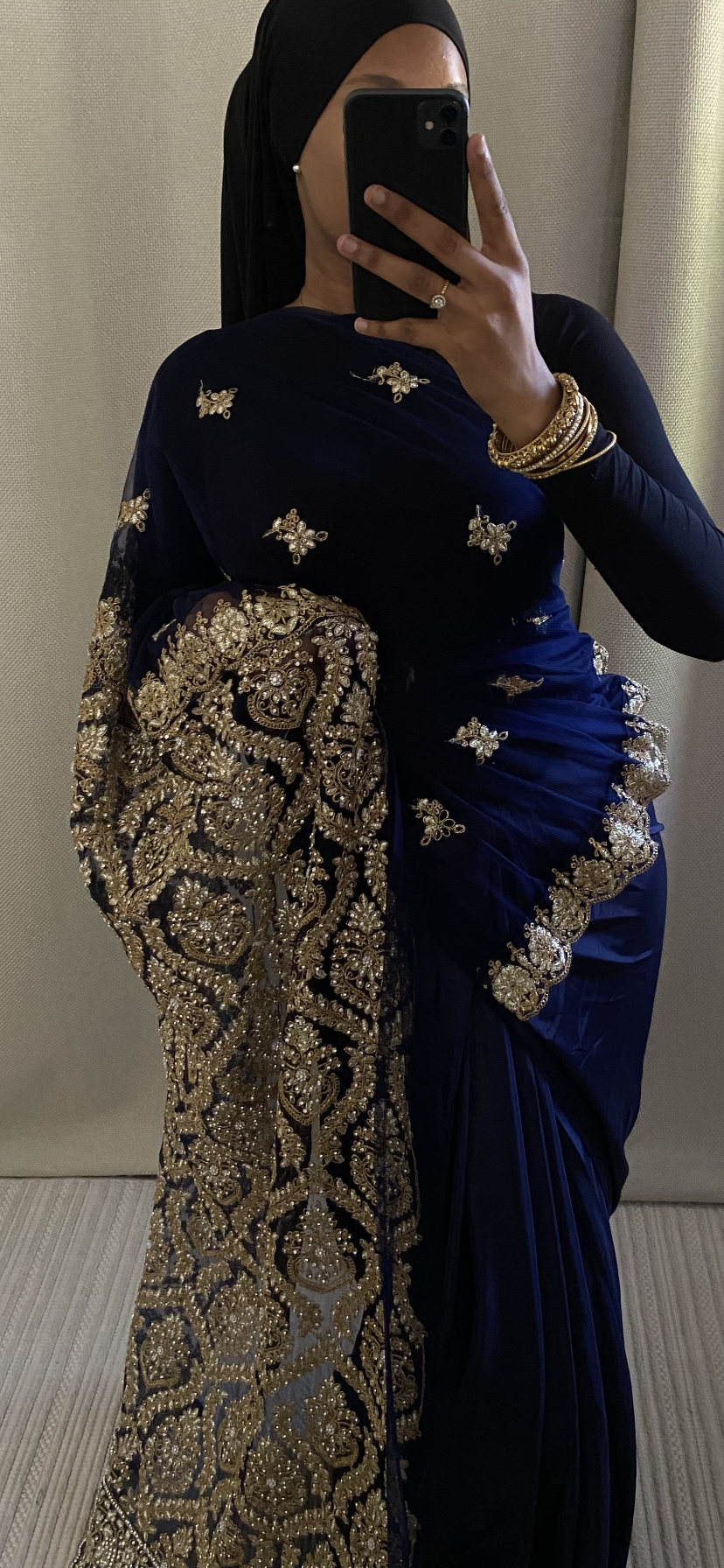 Saree Imane bleu