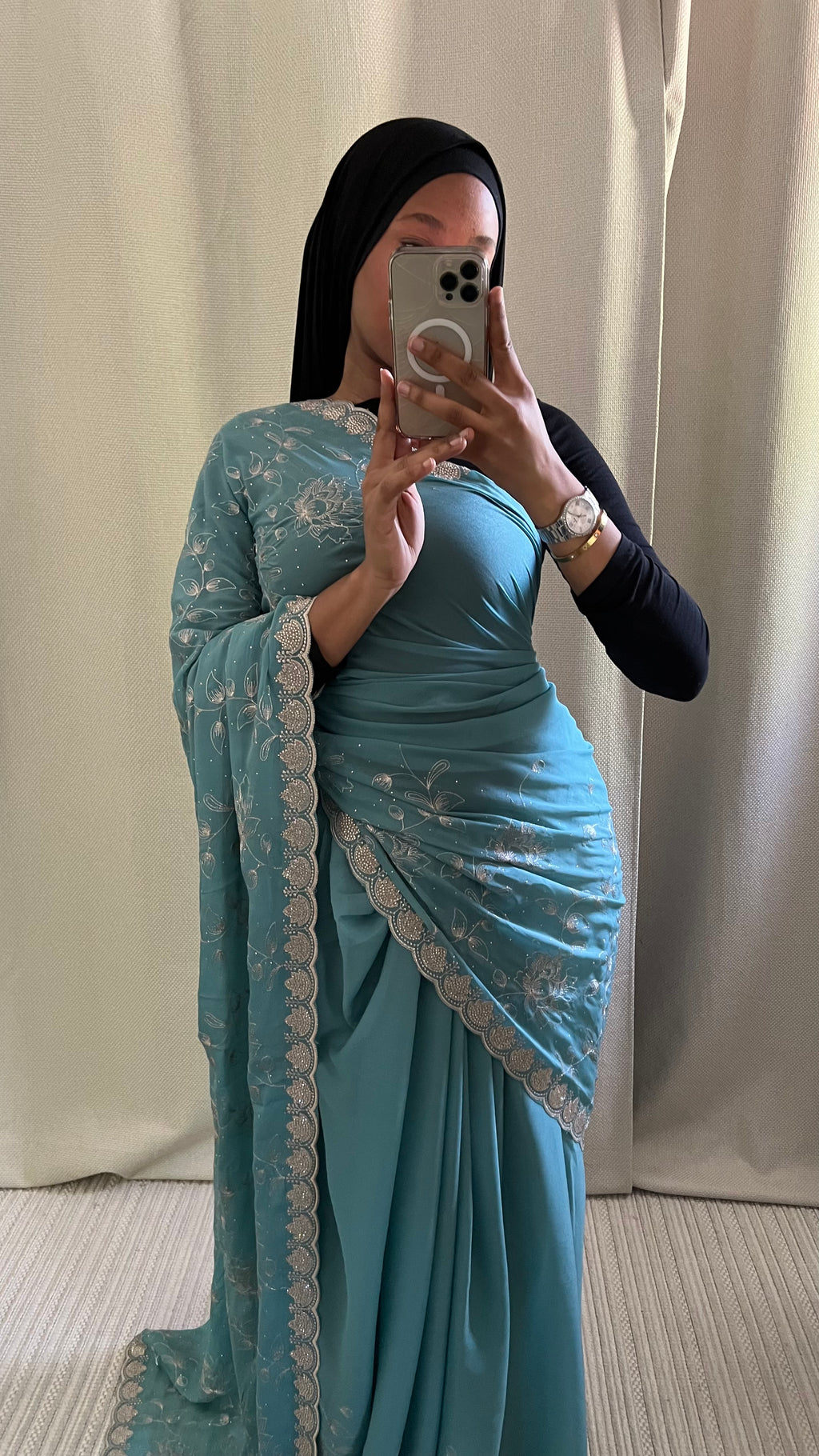 Saree Melia bleu