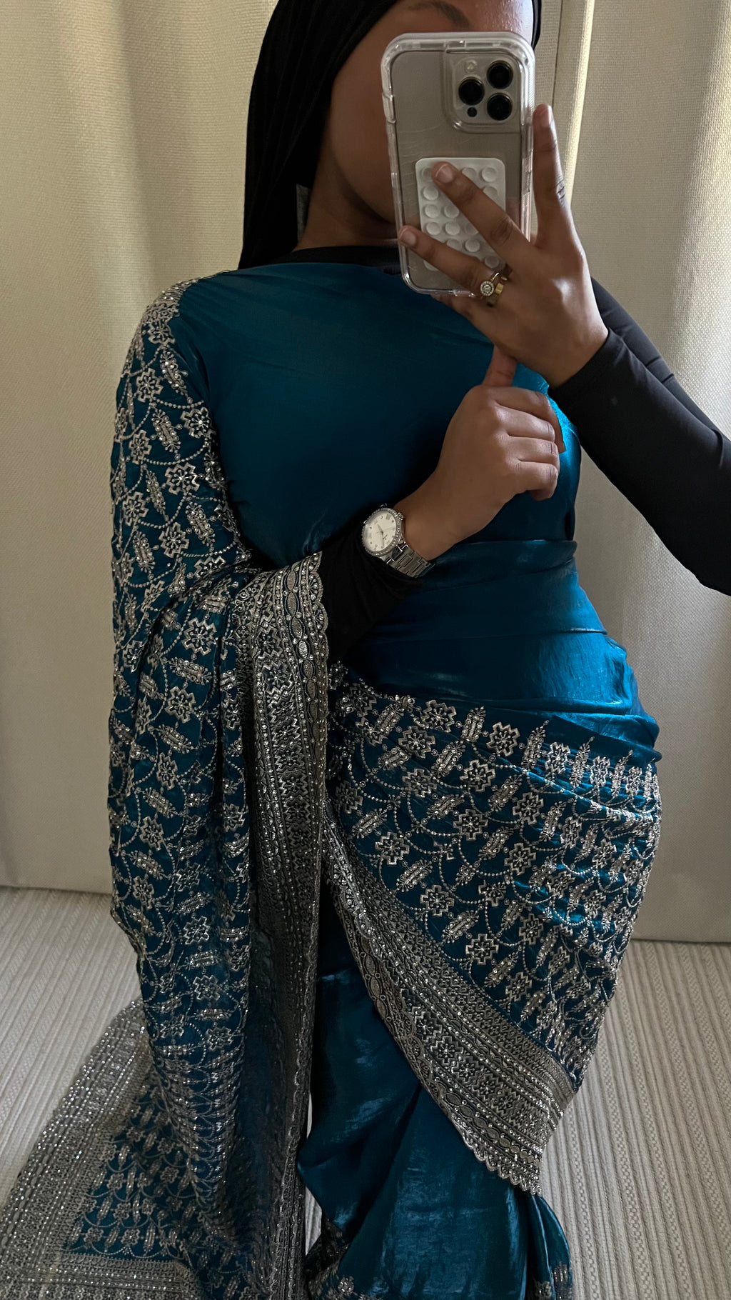 Saree Maya bleu