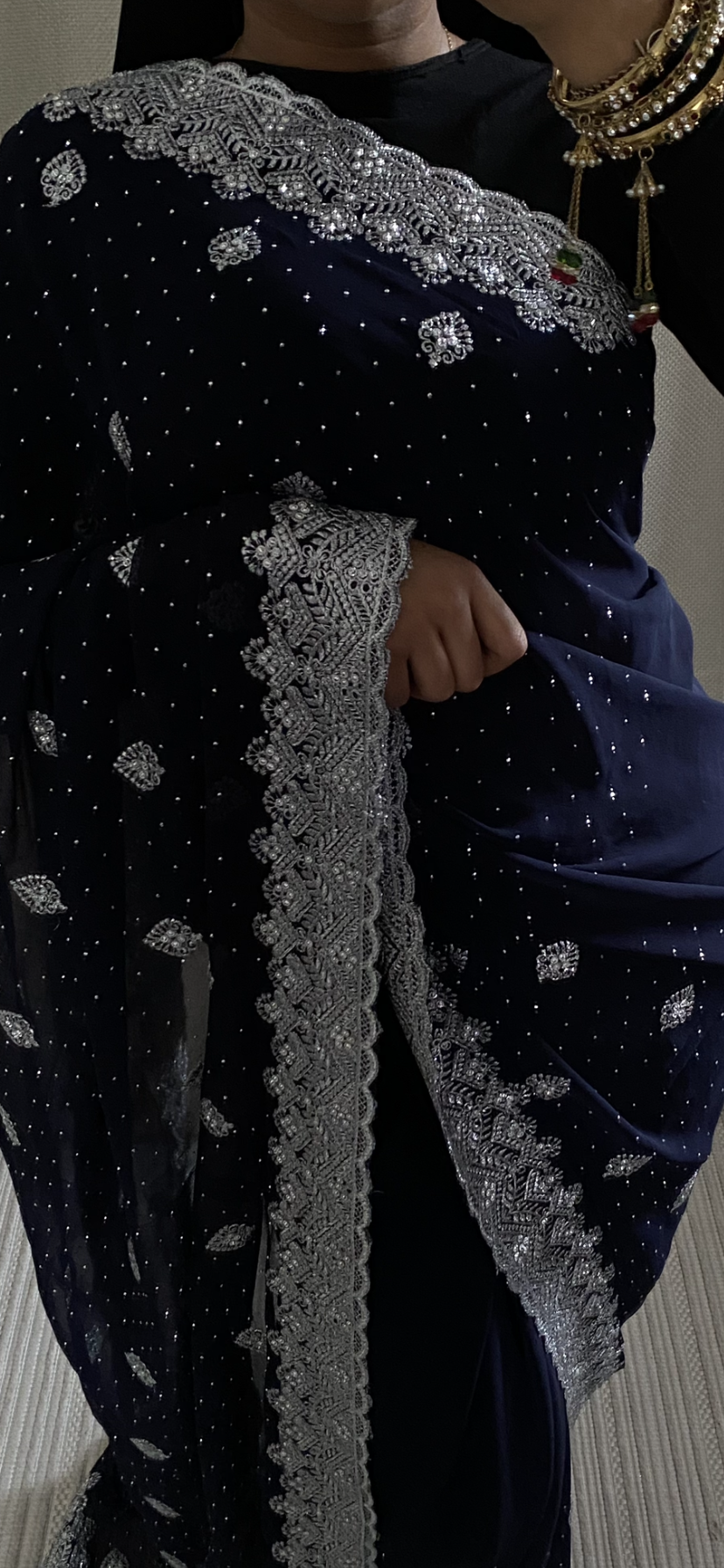 Saree Houriya bleu
